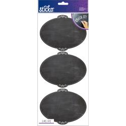 Ek Success - Sticko - Chalk Stickers 3/Pkg - Large Ovals