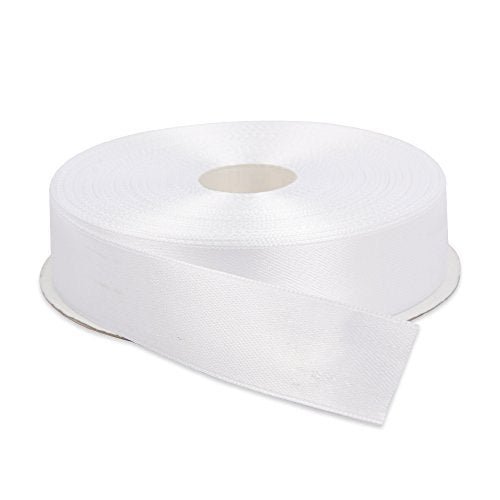 Double Sided Satin – White - 35mm x 1m