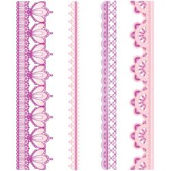 JustRite Papercraft - Cling Stamps 5.5"x8.5" - Lace Border