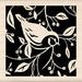 Inkadinkado - Wood Mounted Stamp - Single Bird Square