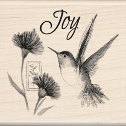 Inkadinkado - Wood Mounted Stamp - Hummingbird Joy