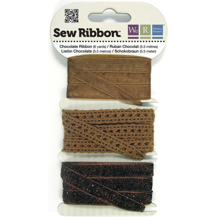 We R Memory Keepers - Sew Easy - Ribbon .375"x6yds - Chocolate