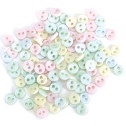 Jesse James - Dress it Up - Embellishments - Round Buttons - Micro Mini Innocence