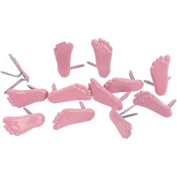 Eyelet Outlet - Shaped Brads - Pink Feet