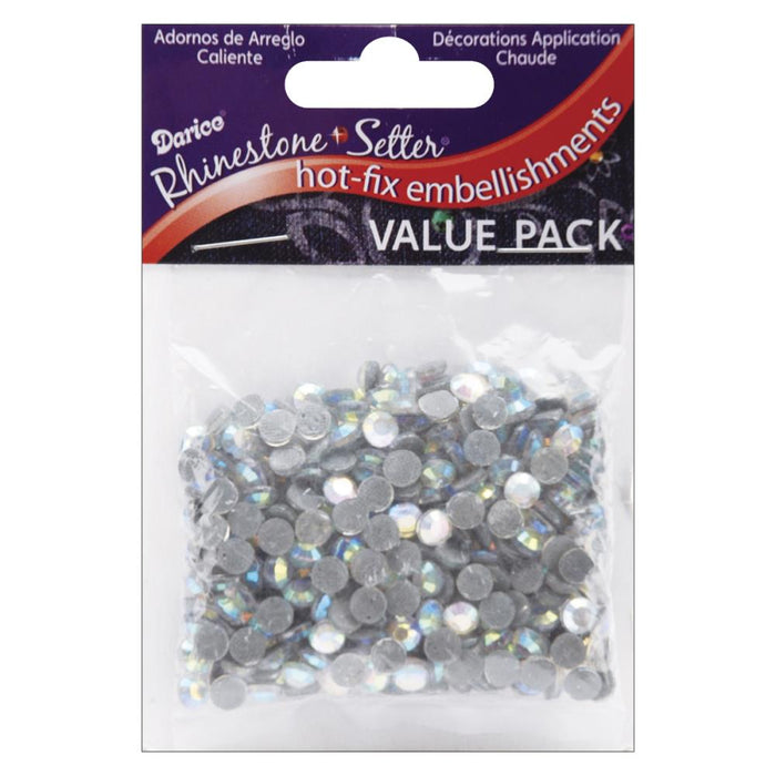 Darice - Rhinestone Setter Hot-Fix Glass Stones - 4mm - 750/Pkg - Crystal AB