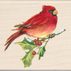 Inkadinkado - Wood Mounted Stamp - Cardinal