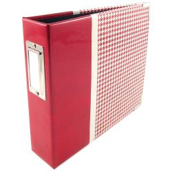 We R Memory Keepers - 6" x 6" Printed Album - Houndstooth - Red