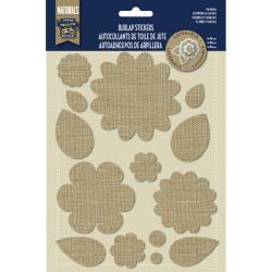 Little Yellow Bicycle - Burlap Stickers - Flowers & Leaves