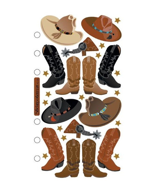 EK Success - Sticko - Stickers - Cowboy Hats & Boots