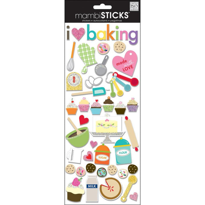 Me & My Big Ideas - Mambi Chipboard Stickers - Baking