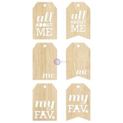 Prima Marketing - Embellishments - Wood Tags - All About Me