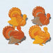 Eyelet Outlet - Shaped Brads - Turkeys