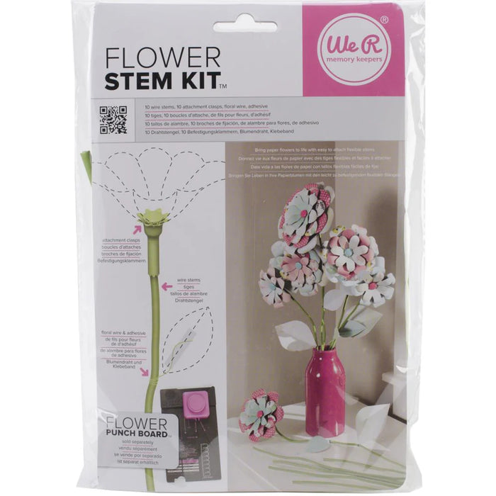 We R Memory Keepers - Flower Punch Board Plus Bonus Stem Kit