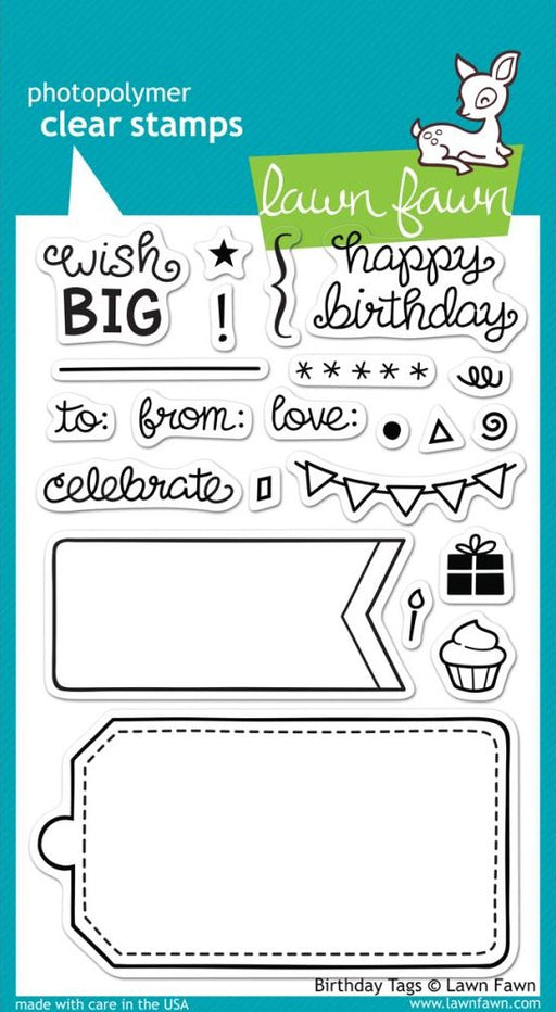 Lawn Fawn - Clear Stamps 4"x6" - Birthday Tags
