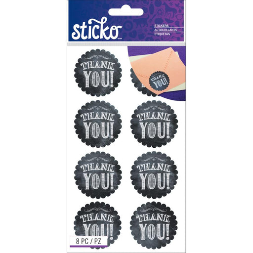 EK Success - Sticko - Stickers - Chalk Label - Thank You Tags