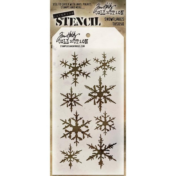 Tim Holtz - Layered Stencil 4.125"x8.5" - Snowflakes