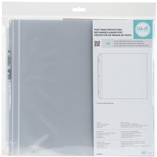 We R Memory Keepers - Post Bound Photo Sleeves 12"x12" 10/Pkg - Full Page