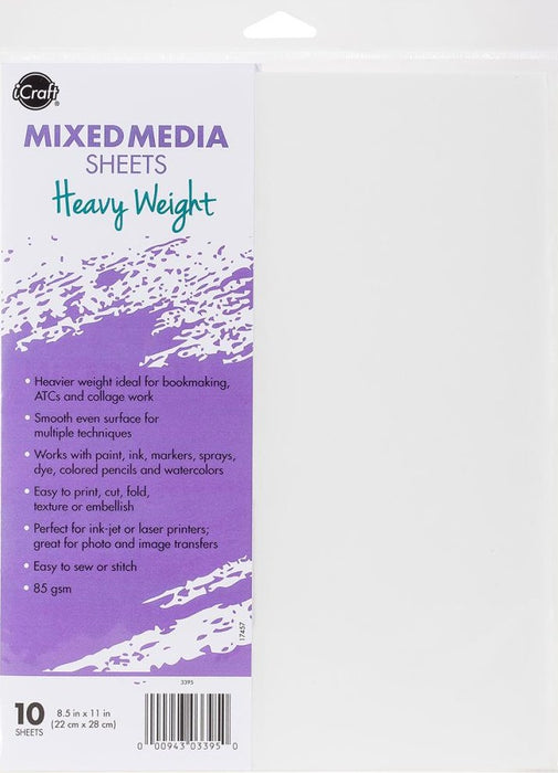 Thermoweb - Mixed Media Sheets 8.5"x11" 10/Pkg - Heavyweight