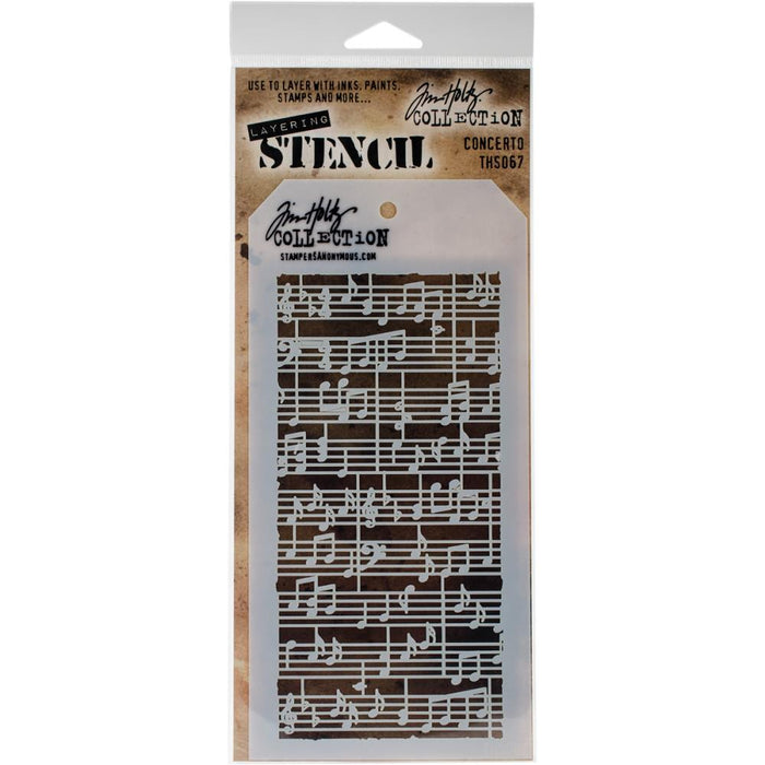 Tim Holtz - Layered Stencil 4.125"x8.5" - Concerto