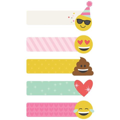 Simple Stories - Carpe Diem - Emoji Love Page Flags 5 Designs/30 Each