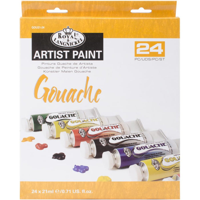 Gouache - Acrylic Paints 21ml 24/Pkg - Assorted Colors