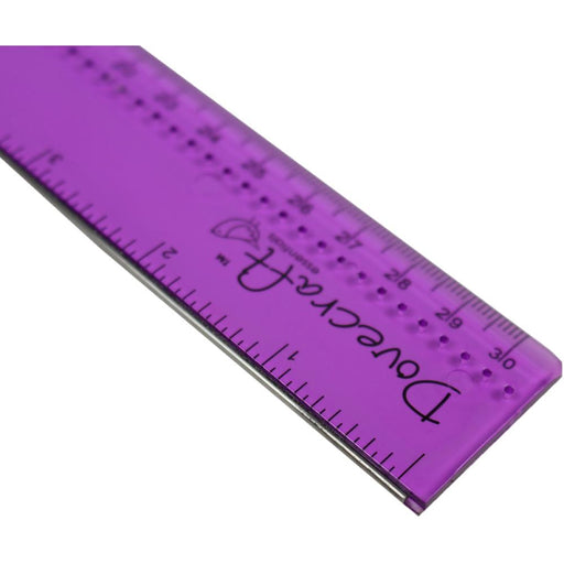 Dovecraft - 12" Craft Ruler With Metal Edge & Piercing Holes