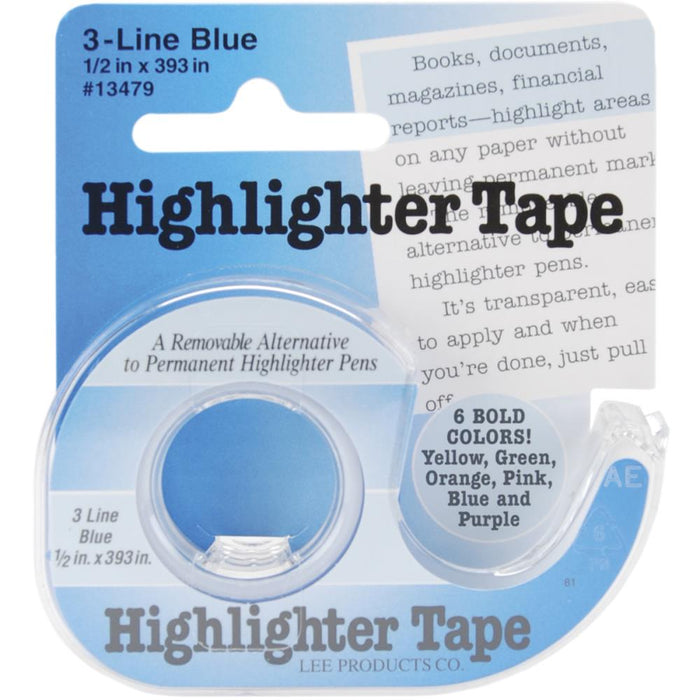 Lee Products - Highlighter Tape .5"x393" - Blue