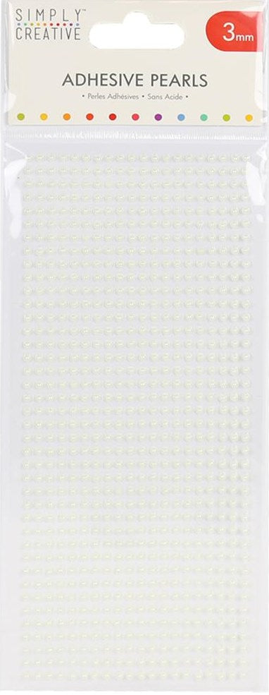 Trimcraft - Simply Creative - 3mm Pearls - 800 Pack - Ivory