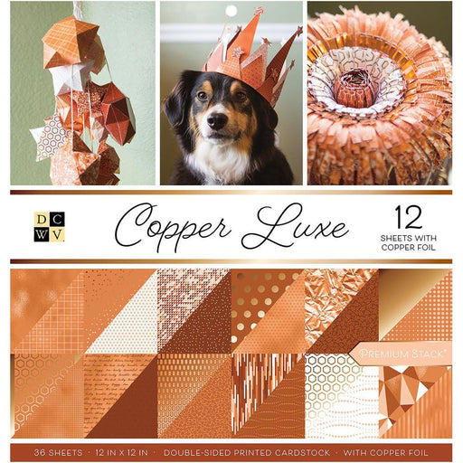 DCWV - 12" x 12" DS-Paper Pack - Copper Luxe