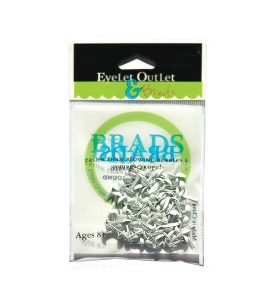 Eyelet Outlet - Round Brads 4mm 70/Pkg - White