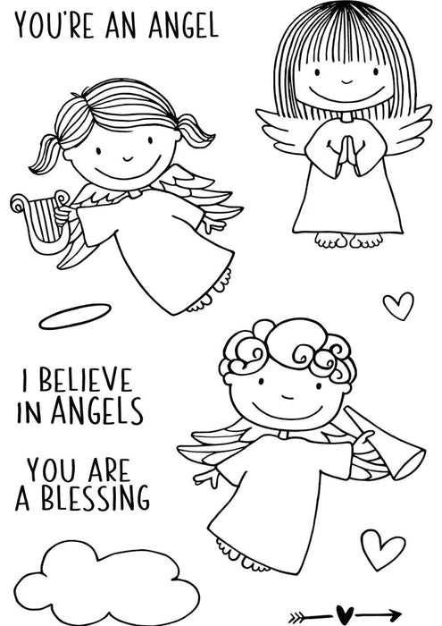 Jane's Doodles - Clear Stamps 4"x6" - Angels