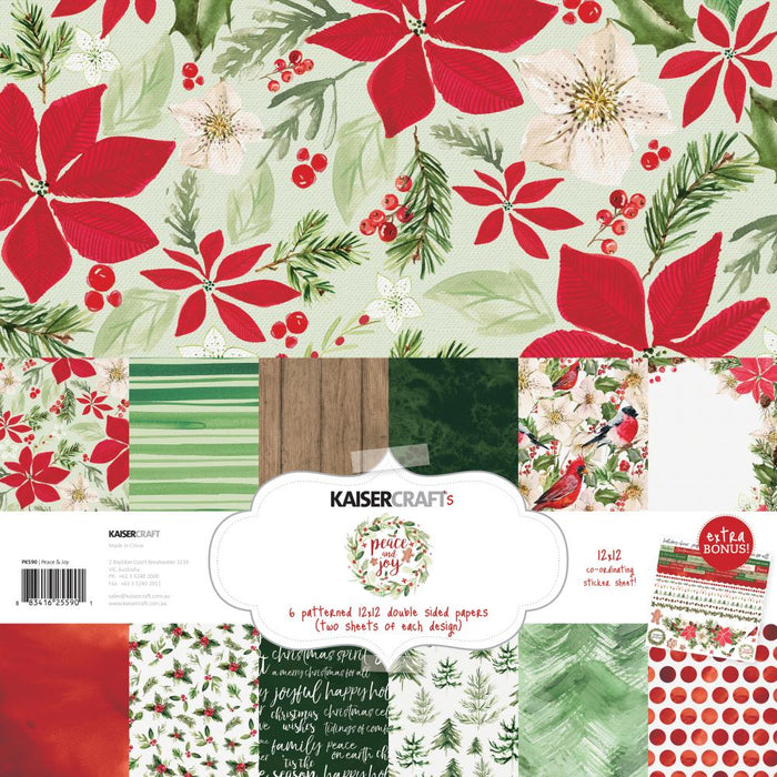 Kaisercraft - 12" x 12" Paper Pack - Peace & Joy