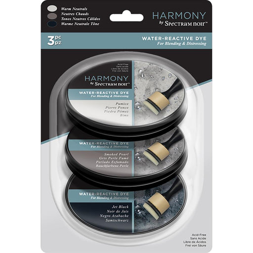 Crafter's Companion - Spectrum Noir - Harmony Water Reactive Ink Pads 3/Pkg - Warm Neutrals