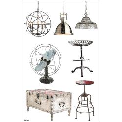 Fabscraps - Clear Stickers - Industrial Chic