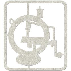 Fabscraps - Die-Cut Gray Chipboard - Round Sewing Machine