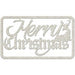 Fabscraps - Die-Cut Gray Chipboard Word - Merry Christmas