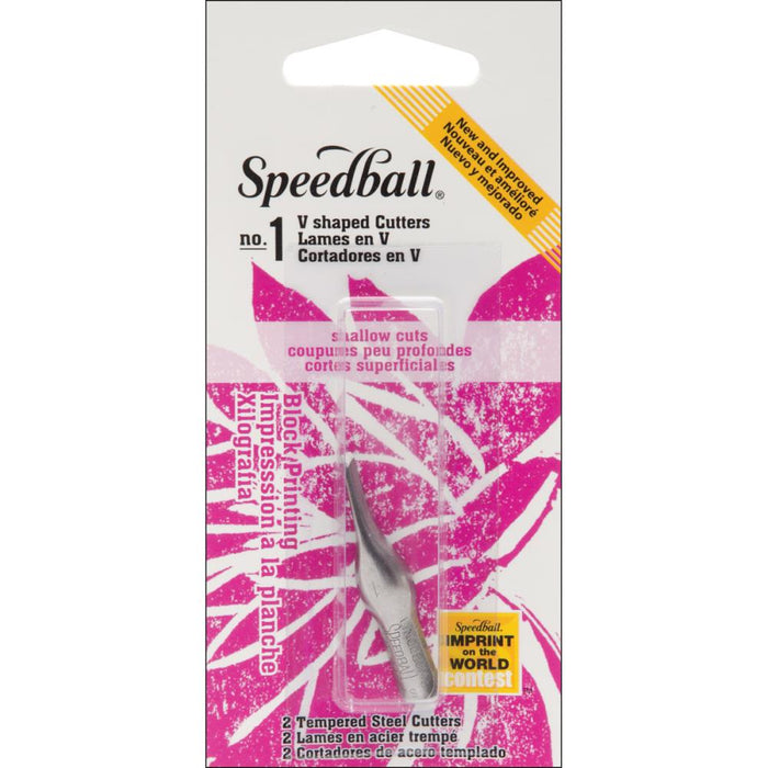 Speedball Art Products - Lino Cutter Blades 2/Pkg - #1 Small V