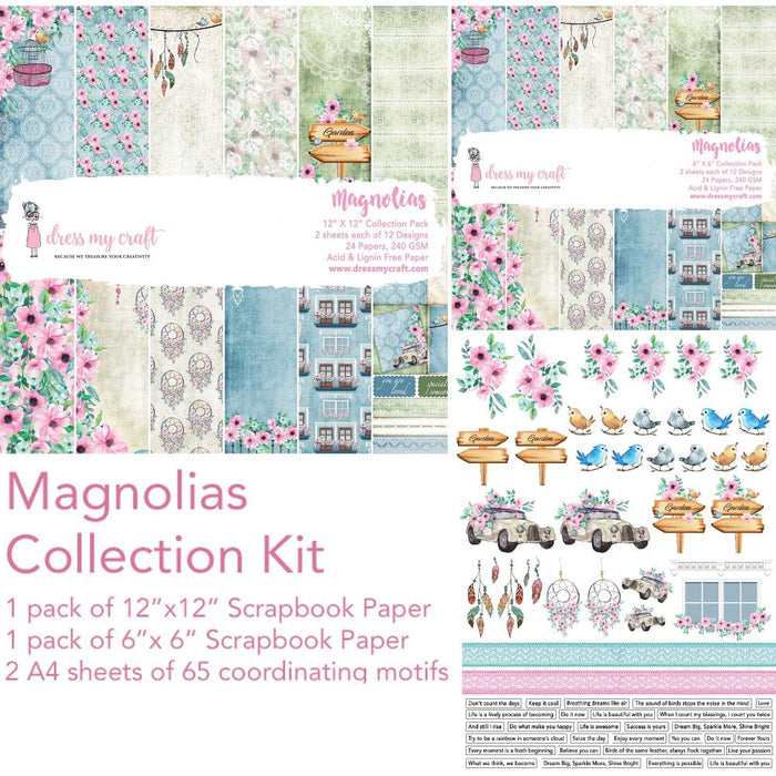 Dress My Crafts - 12" x 12" Collection Kit - Magnolias