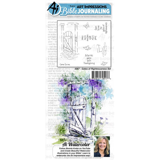Art Impressions - Bible Journaling - Watercolor Rubber Stamps - Gates Of Righteousness