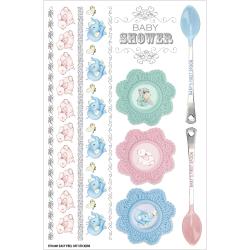 Fabscraps - Baby Shower - Clear Stickers