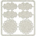 Fabscraps - Die-Cut Gray Chipboard - Cloud & Scalloped Round Tags