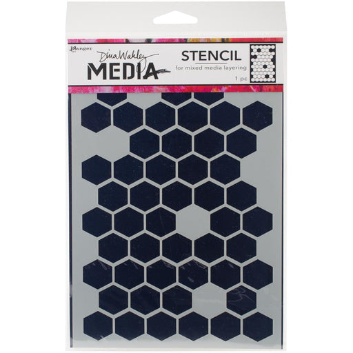 Ranger - Dina Wakley Media Stencils + Masks 6"X9" - Honeycomb