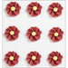 Ek Success - Jolee's Boutique - Icing Flowers - Red Mix Pleated