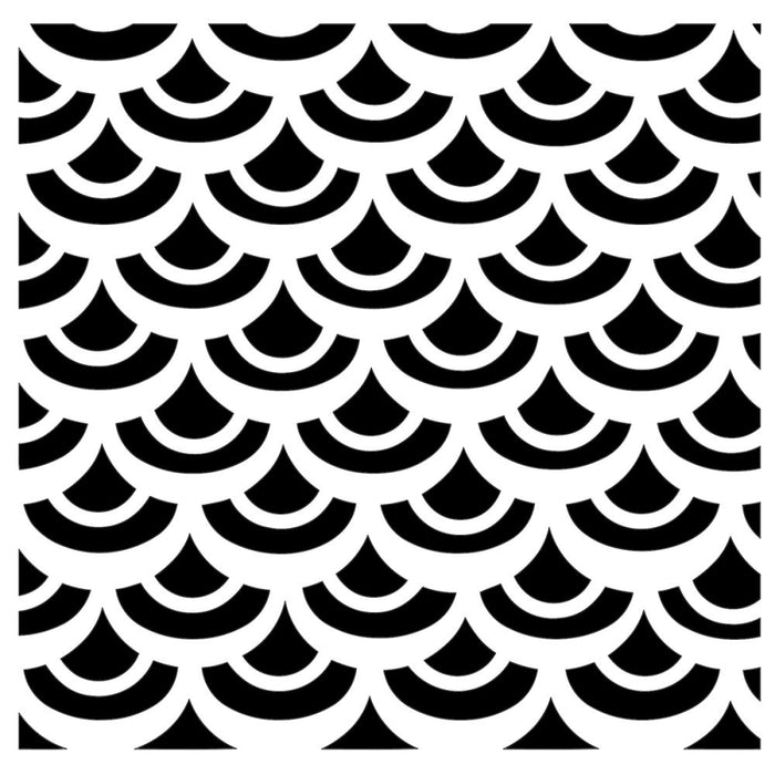 The Crafter's Workshop - Stencil-Template 6"X6" - Fish Scales