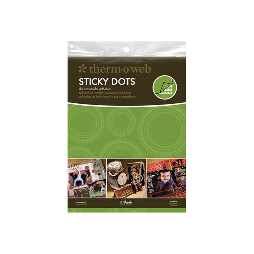 Thermoweb - Sticky Dot Die-Cut Adhesive Sheets - 8.5"x11" 8/Pkg