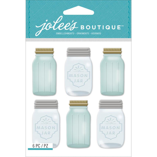 Ek Success - Jolee's Boutique - Dimensional Repeat Stickers - Mason Jars