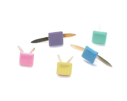 Creative Impressions - Painted Metal Paper Fasteners 3mm 100/P - Square - Pastel