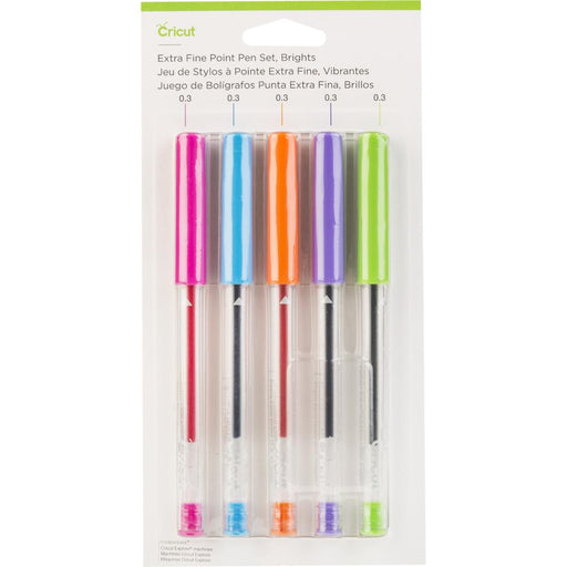 Cricut - Extra Fine Point Pen Set 5/Pkg - Brights