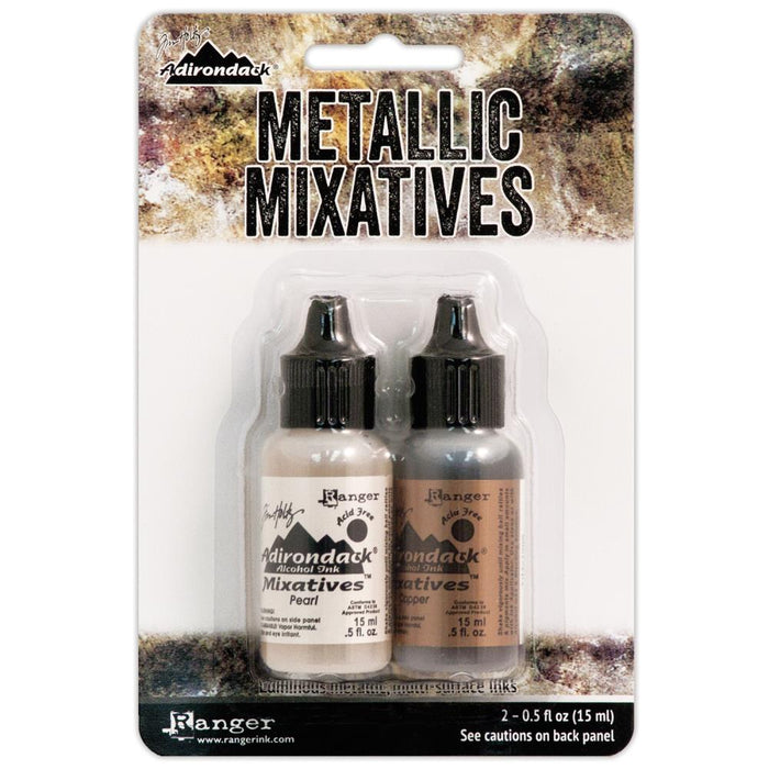 Tim Holtz - Ink Metallic Mixatives - Pearl & Copper - 2pk