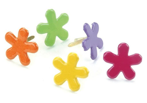 Creative Impressions - Mini Metal Paper Fasteners 50/Pkg - Funky Flowers - Tropical